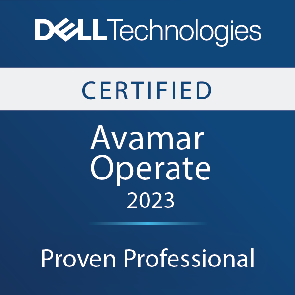 Dell Technologies Proven Professional Avamar Operate Certified