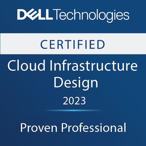 Dell Technologies Proven Professional Cloud Infrastructure Design Certification Badge