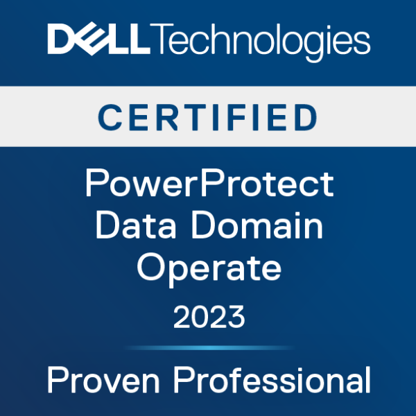 Dell Technologies Proven Professional PowerProtect Data Domain Operate 2023 Certified