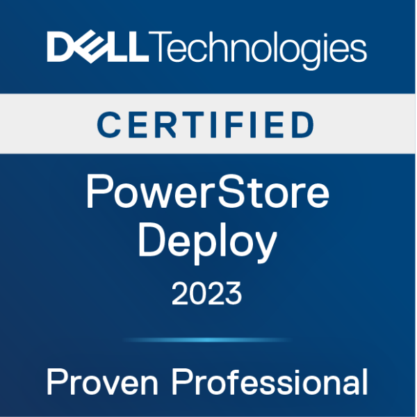 Dell Technologies Proven Professional PowerStore Deploy 2023 Certified